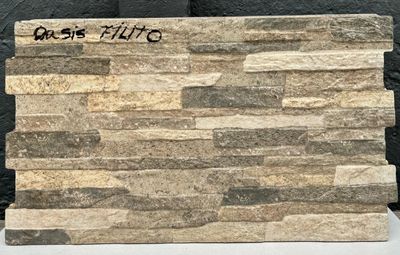$ 12.990 M2 FACHALETA GRES PORCEL. OASIS FILITO  31X54 CMS  CAJA 1,51 M2