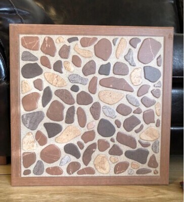 $ 7.990 M2 CERAMICA PEDREGAL MARRON 2.0   46X46 CMS  CAJA 2,58 M2