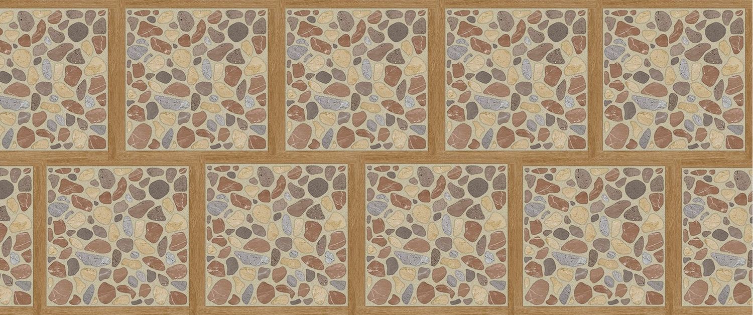 $ 7.990 M2 CERAMICA PEDREGAL MARRON 2.0   46X46 CMS  CAJA 2,58 M2