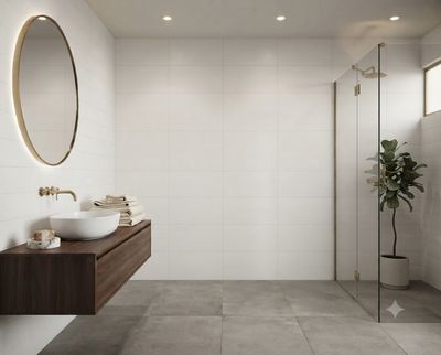 $ 9.990 M2 CERAMICA WHITE FROST PLUS MATE 31X60 CMS    CAJA 2.03 M2