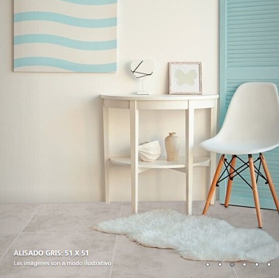 $ 7.990 M2   CERAMICA ALISADO GRIS                     51X51 CMS                      CAJA 2.08 M2