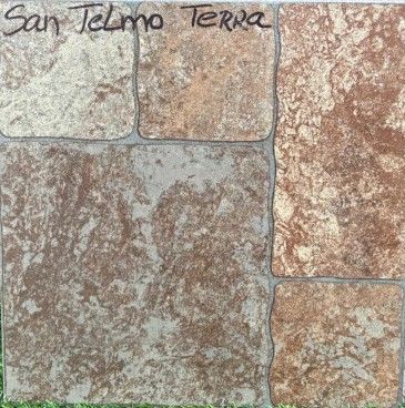 $ 7.990 M2 CERAMICA SAN TELMO TERRA 35X35 CMS  CAJA 2.2 M2