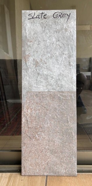 $ 16.990 M2 FACHALETA GRES PORCELANICO SLATE GREY 20X60 CMS  CAJA 1.44 M2