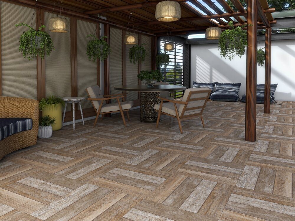$ 9.990 M2 CERAMICA TAB RUSTICA VG  57X57 CMS CAJA 3.3 M2