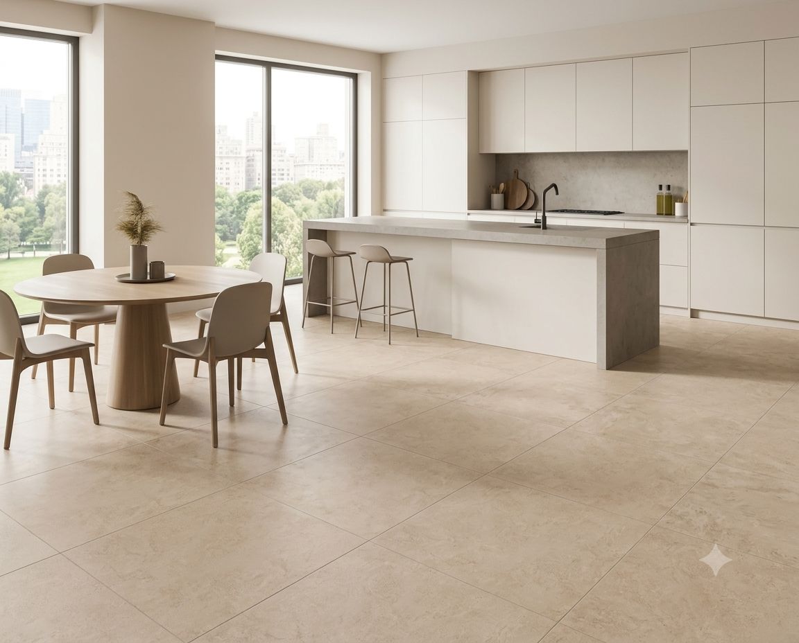 $9.990 M2 CERAMICA CIMENTO  BEGE  57X57 CMS             CAJA 2,30 M2