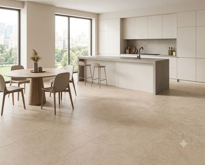 $9.990 M2 CERAMICA CIMENTO  BEGE  57X57 CMS             CAJA 2,30 M2