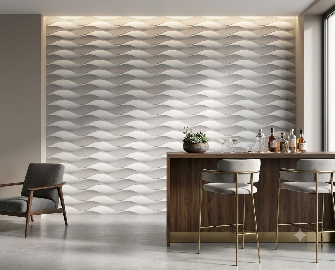 $ 9,990  M2 CERAMICA ONDAS BL  33X57 CMS CAJA 2.5 M2