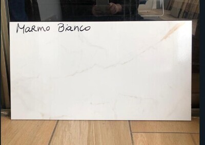 $8.990  M2 CERAMICA RECT. MARMO BIANCO  32X59 CMS                                     CAJA 2.3 M2