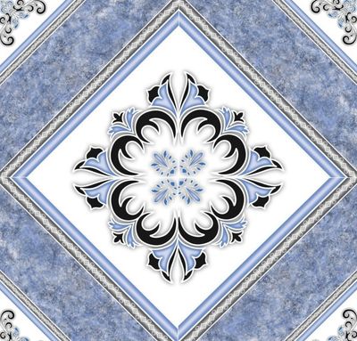 $8.990 M2 CERAMICA GEOMETRICO AZUL   45X45 CMS     CAJA 2,32M2