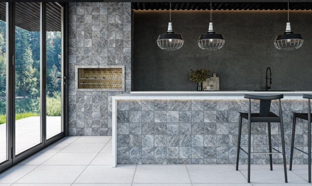 $ 8.990 M2 CERAMICA BALDOSAS AZUL  32X62 CMS  CAJA 2 M2