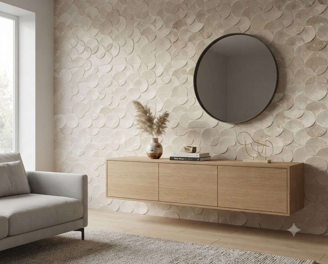 $ 8.990 M2 CERAMICA LYRIO BEGE DECO  33X59 CMS  CAJA 2.3 M2