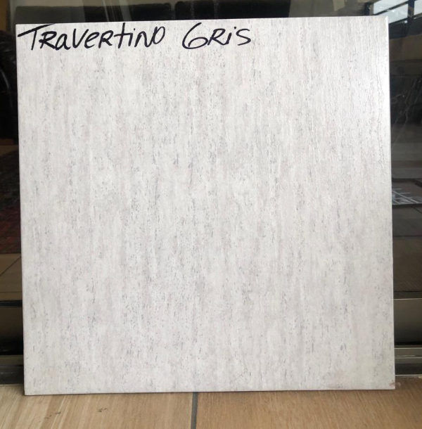$7.990 M2 CERAMICA TRAVERTINO GRIS 35X35 CMS  CAJA 2.2 M2