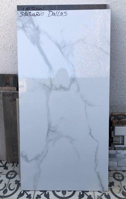 $14.990 M2 PORCELANATO PULIDO STATUARIO DALLAS 60X120 CMS  CAJA 1,44 M2
