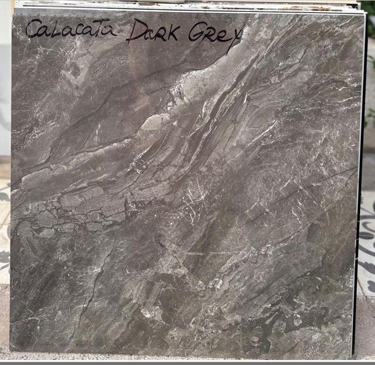 $15.990 M2  PORCELANATO PULIDO CALACATA DARK GREY 60X60 CMS  CAJA 1,44 M2