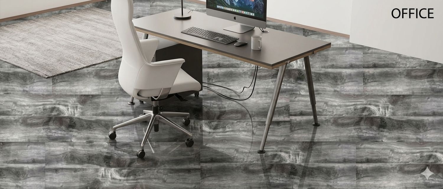$15.990 M2 PISO FLOTANTE BRILLANTE 8.3 MM GRIS CENIZA 19.8 CM X 1,22 MT CAJA 3.14 M2