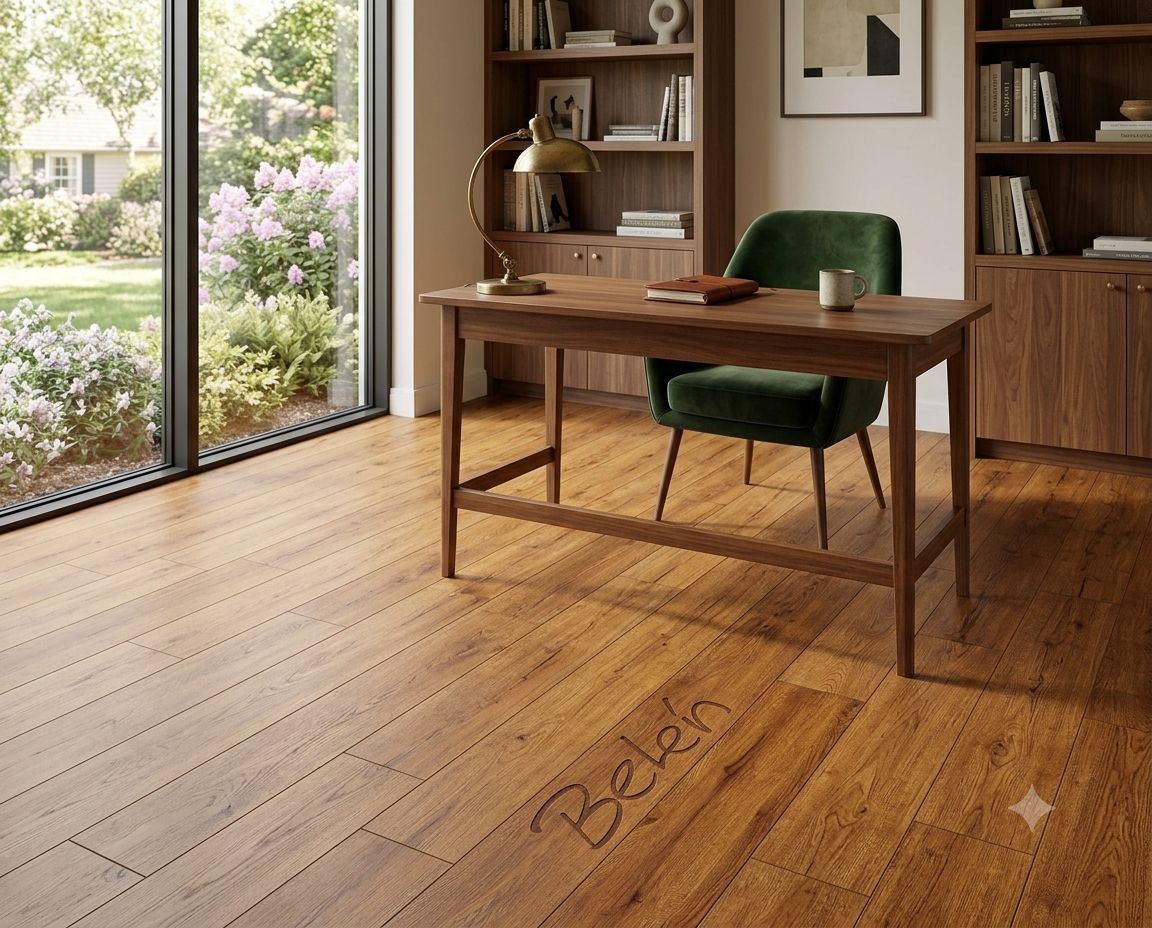 $9.990 M2  PISO FLOTANTE  8.0 MM BELEN 20 CM X 1.2 MT CAJA  2,44 M2