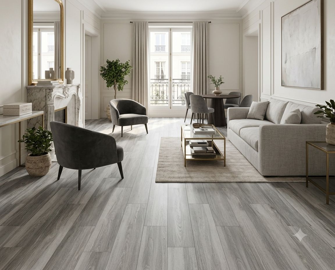 $9.990 M2  PISO FLOTANTE  8.0 MM PARIS 20 CM X 1.2 MT CAJA  2,44 M2