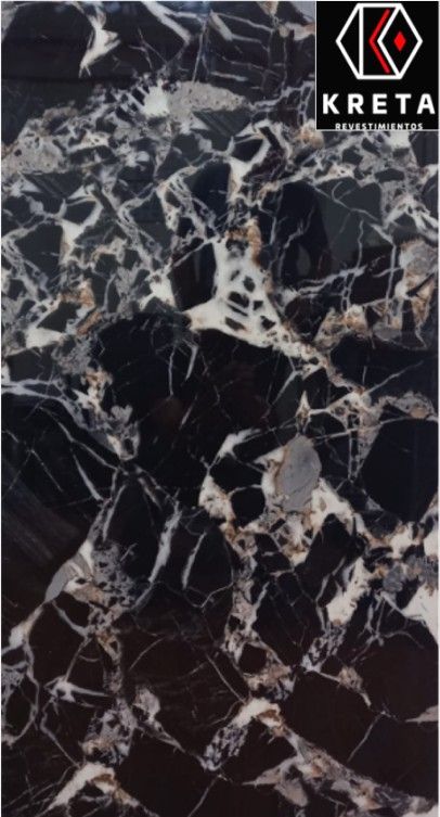 $16.990 M2 PORCELANATO PULIDO ARCANE BLACK  60X120  CAJA 1.44 M2
