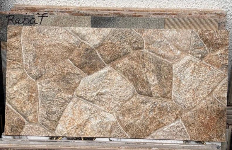 $18.990 M2 FACHALETA PORCELANATO PIEDRA GOLD 30X60 CMS  CAJA 0.9 M2