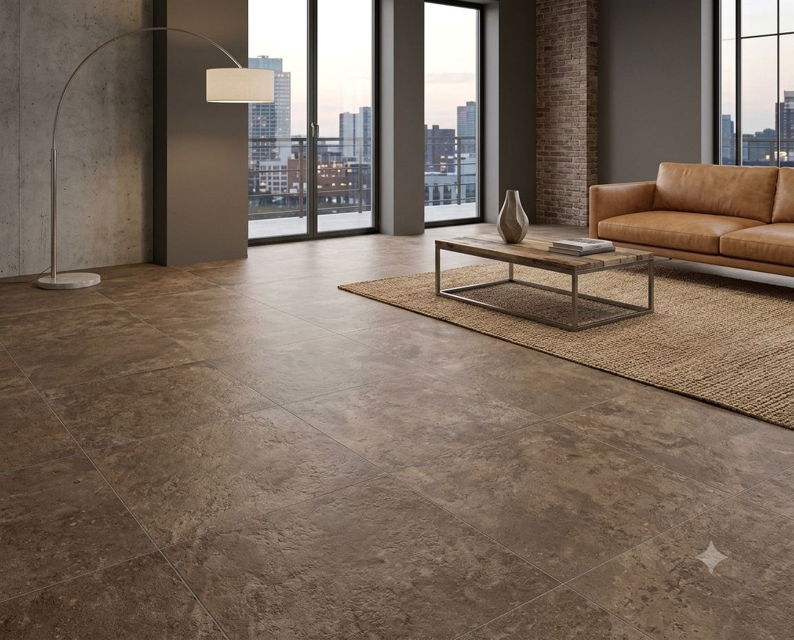 $8.990  M2 CERAMICA PIEDRA RUSTICO  CAFE  45X45 CMS                                                   CAJA 1.62M2