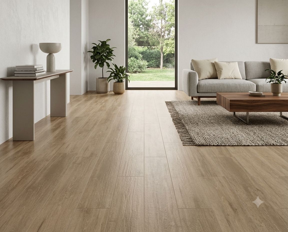 $ 10.990 M2 GRES CERAMICO  FOREST BEIGE 15,4X60 CMS    CAJA 1,56 M2