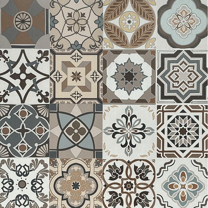 $ 11.990 M2 GRES PORCELANICO MOSAICO MULTICOLOR 60X60   CMS CAJA 1.44 M2