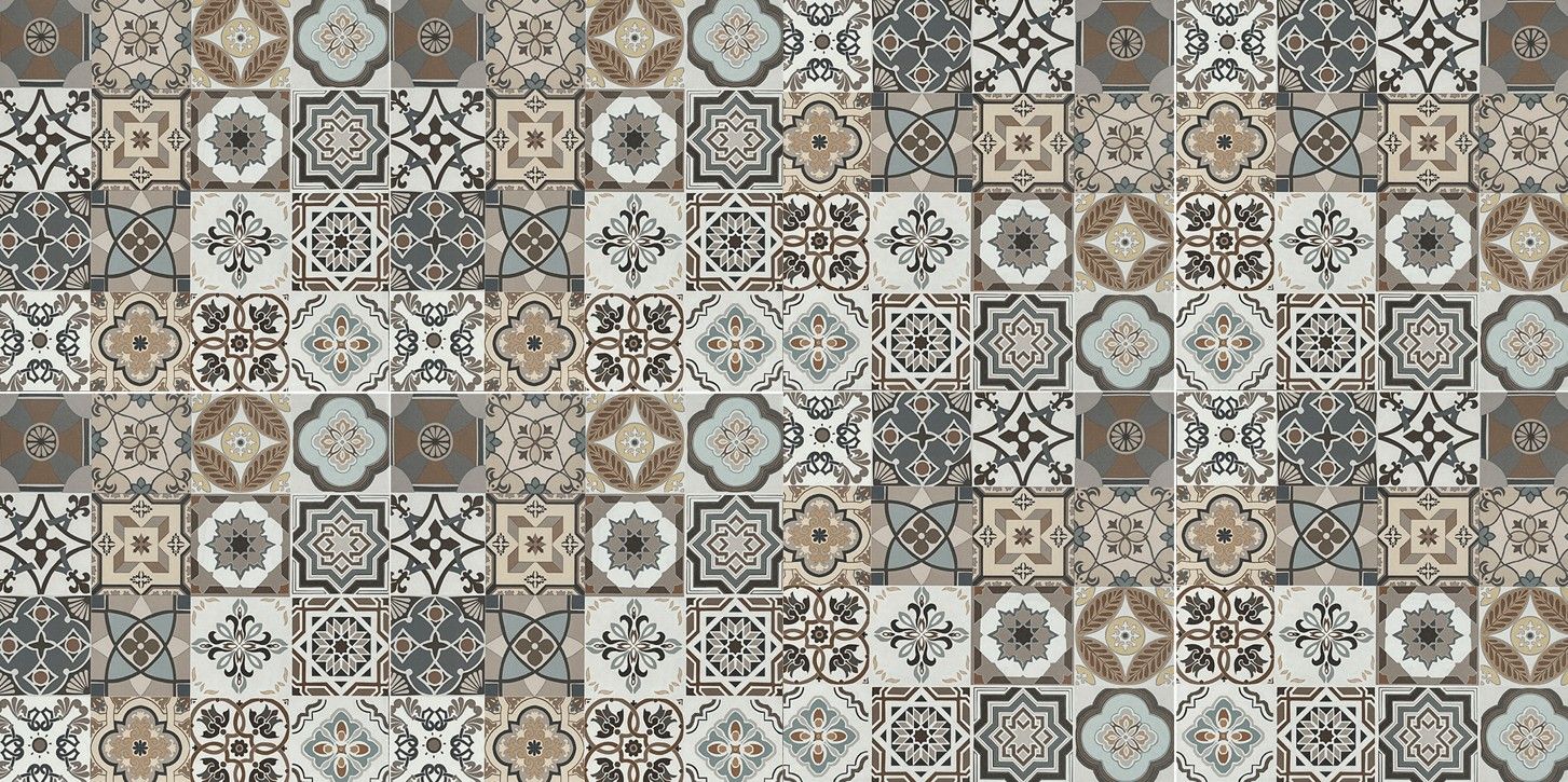 $ 11.990 M2 GRES PORCELANICO MOSAICO MULTICOLOR 60X60   CMS CAJA 1.44 M2