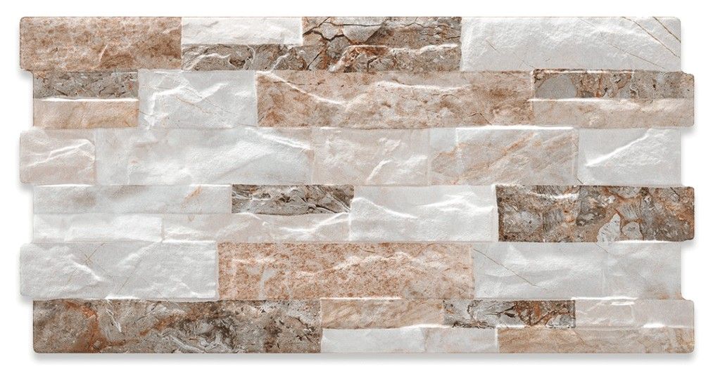 $ 12.990 M2 FACHALETA GRES BERA BEIGE  25X50 CMS  CAJA 1,50 M2