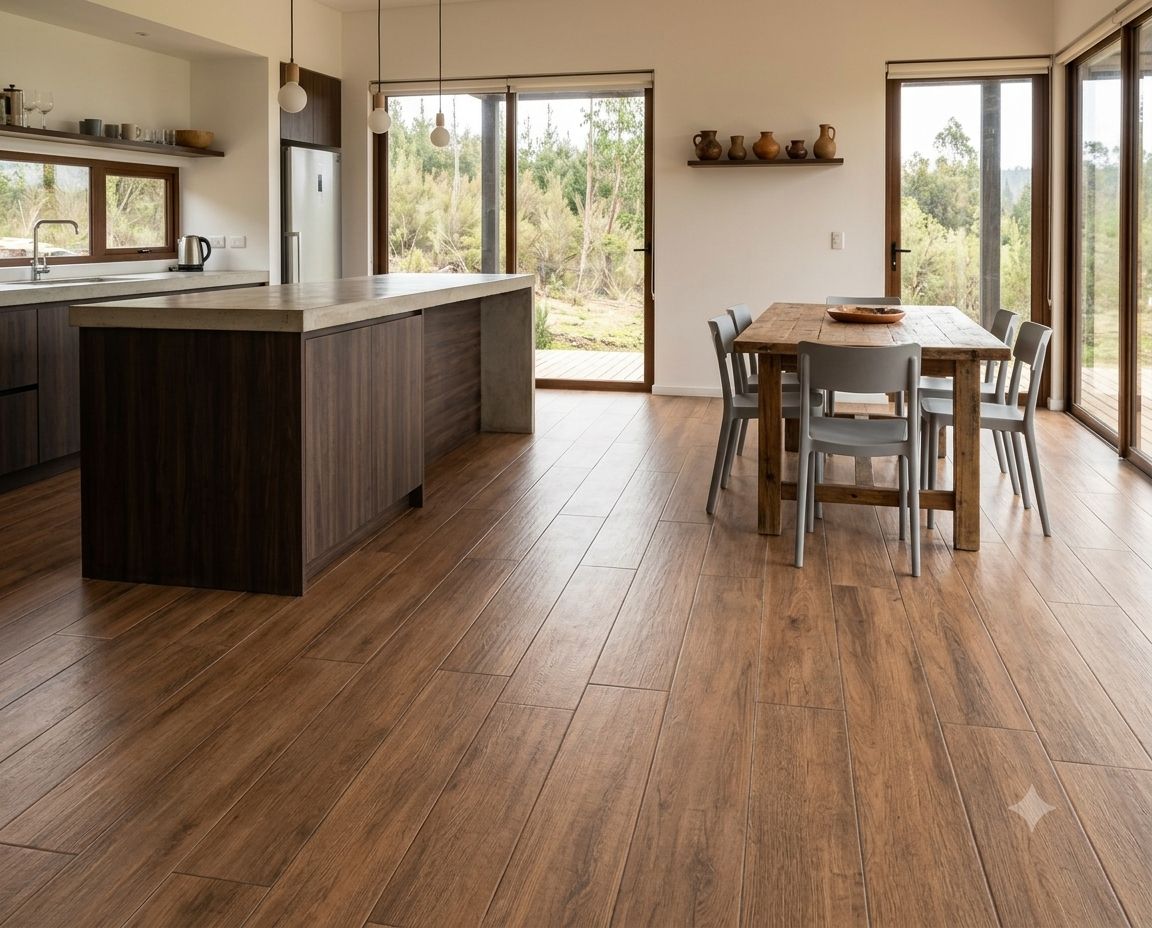$9.990 M2 CERAMICA  YUNGAY MARRON  18X56 CMS  CAJA 2,00 M2
