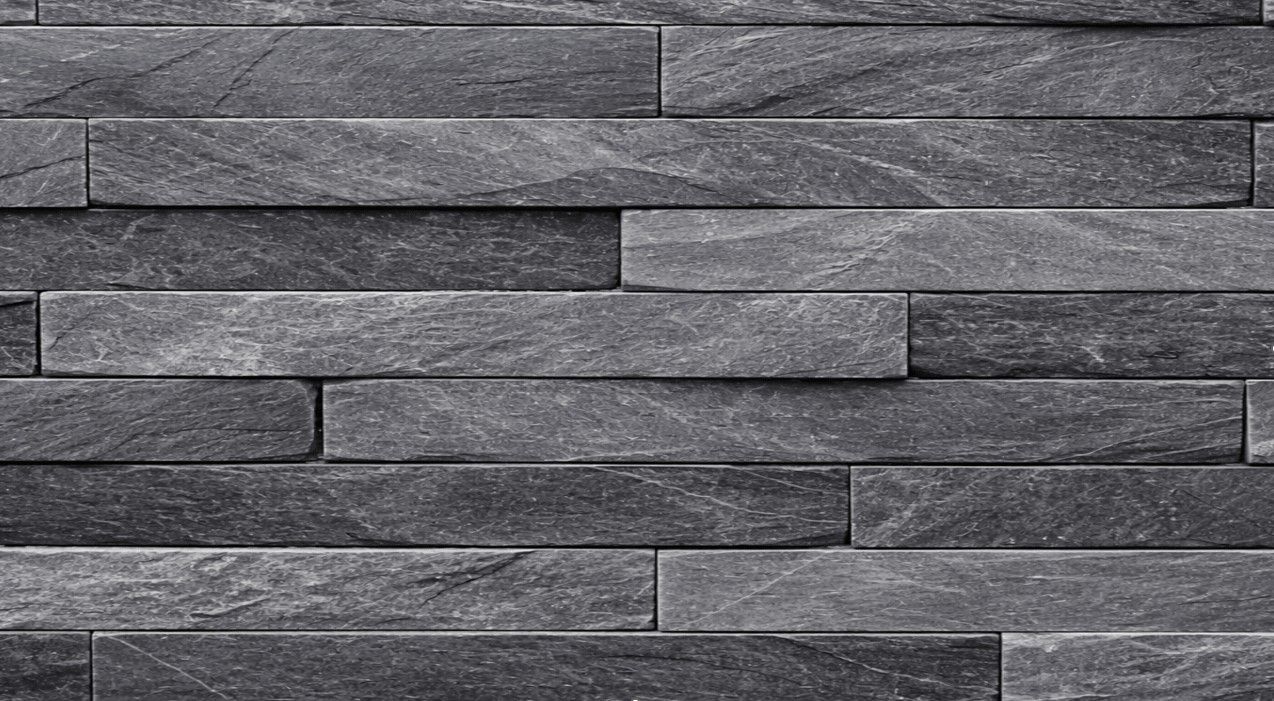 54.990 M2  FACHALETA PIEDRA NATURAL PIZARRA DARK GREY 15X60 CMS      CAJA 0.72 M2