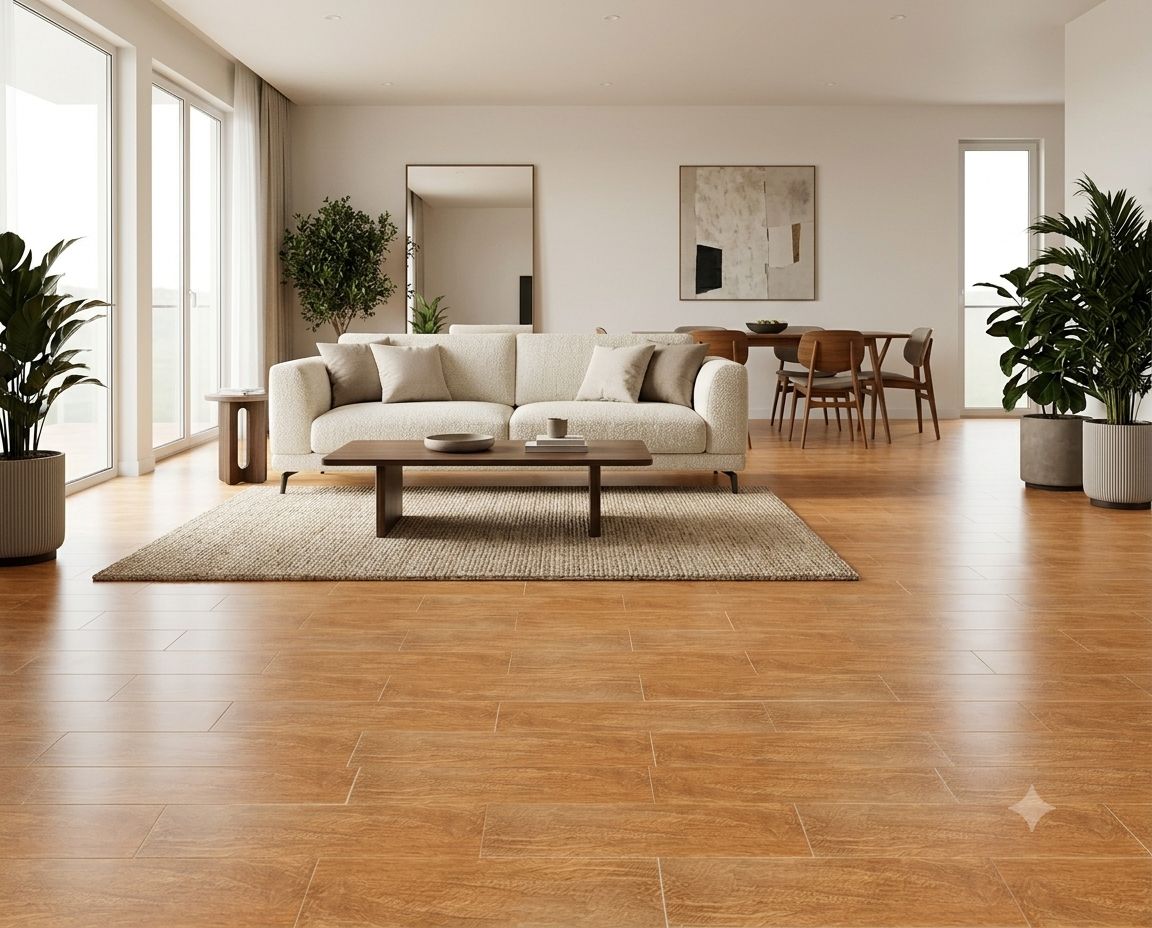 $ 10.990 M2 GRES CERAMICO AMBARINO 15X60 CMS    CAJA  0.99 M2