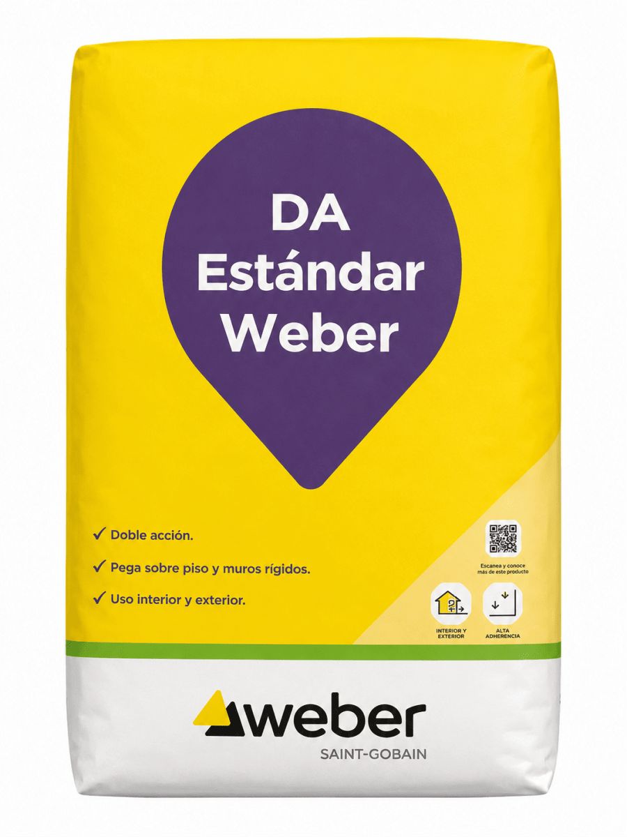 $ 10.490  SACO ADHESIVO PORCELANICO DOBLE ACCION WEBER 25 KG