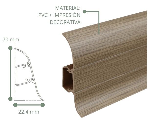$ 6.990  TIRA GUARDAPOLVO SPC 7 CM X 2.5 MT COLOR NUEZ