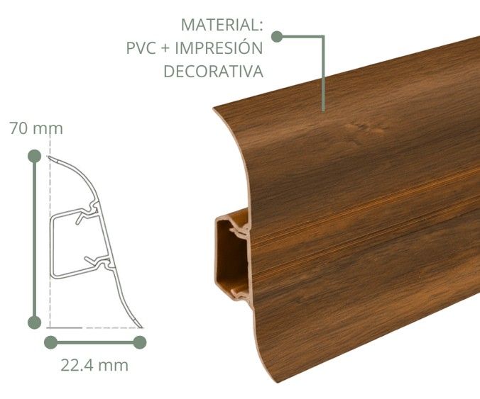 $ 6.990  TIRA GUARDAPOLVO SPC  7 CM X 2.5 MT COLOR LAPACHO