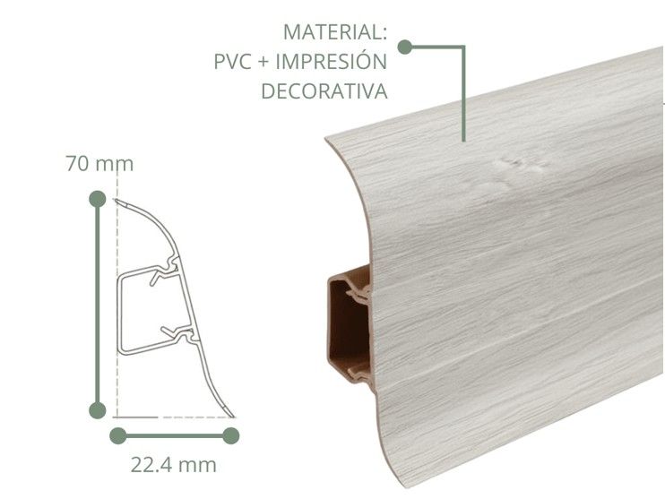 $ 6.990  TIRA GUARDAPOLVO SPC  7 CM X 2.5 MT COLOR ARTICO