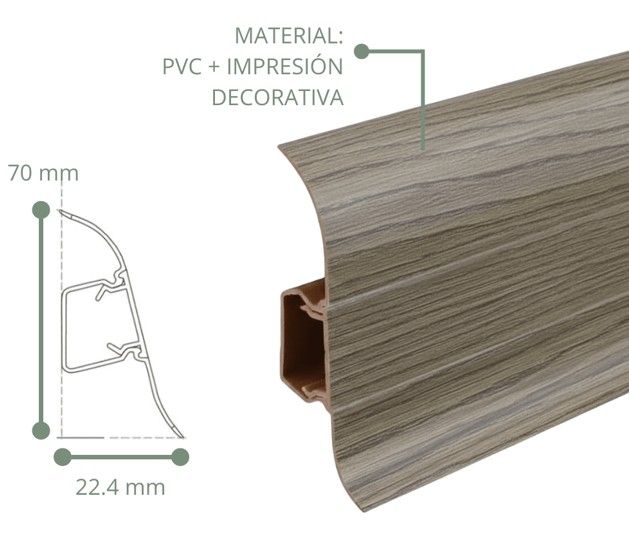 $ 6.990  TIRA GUARDAPOLVO SPC  7 CM X 2.5 MT COLOR TOSCANA