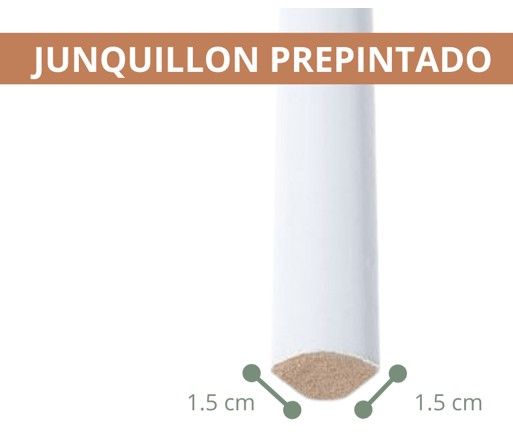 $ 2.990 TIRA JUNQUILLO PREPINTADO 15 MM X 2.4 MT COLOR BLANCO