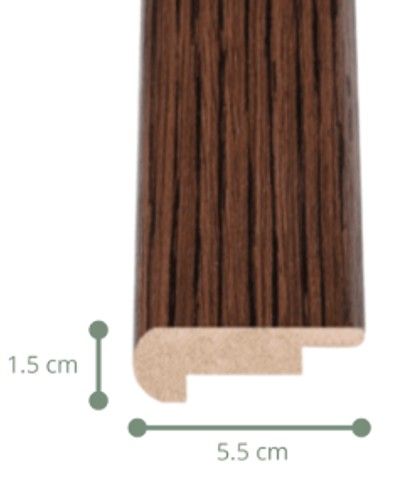 $ 12.990 TIRA NARIZ DE GRADA  1.5X5.5X240 CMS FOLIO SIENA TOSTADA