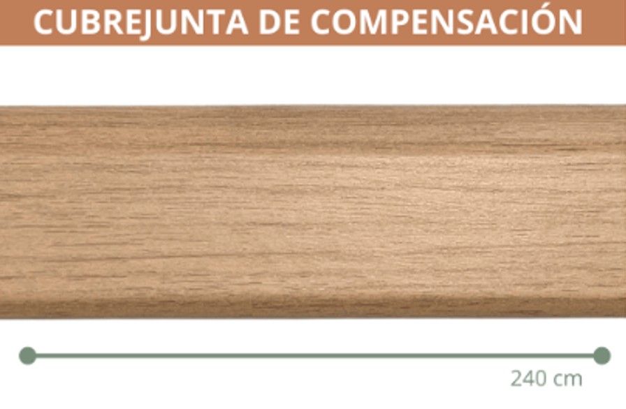$ 9.990 TIRA  CUBREJUNTA COMPENSACION 1X4.5X240 CM MIEL