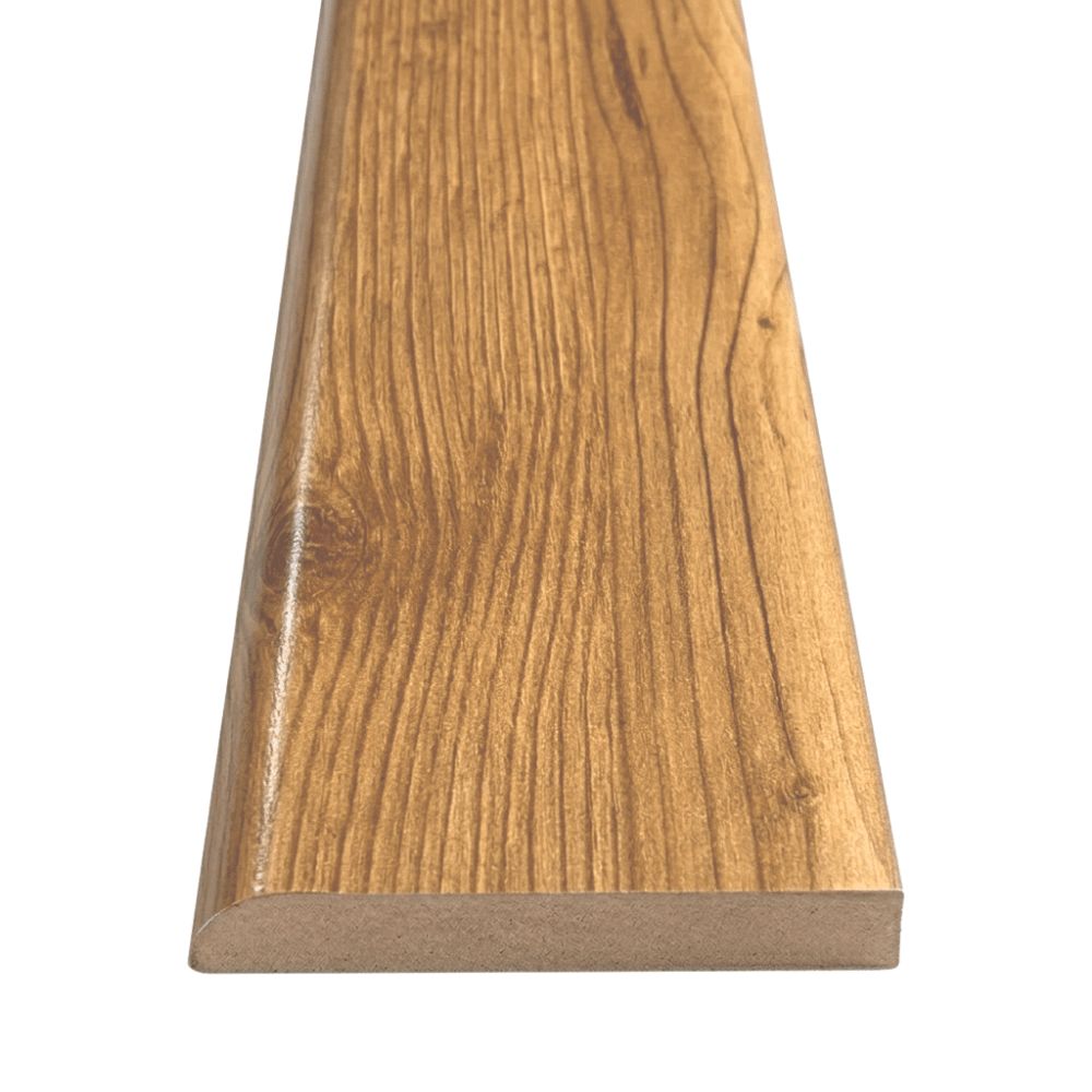 $ 4.990  TIRA GUARDAPOLVO MDF  7 MM X 1.2 CMS  X 2.4 MT FOLIO ROBLE
