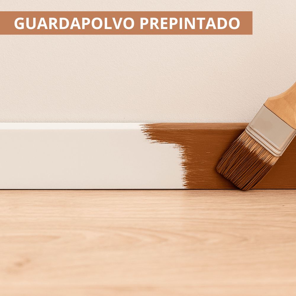 $ 3.990  TIRA GUARDAPOLVO PREPINTADO   7 MM X 1.2 CMS  X 2.4 MT PINO