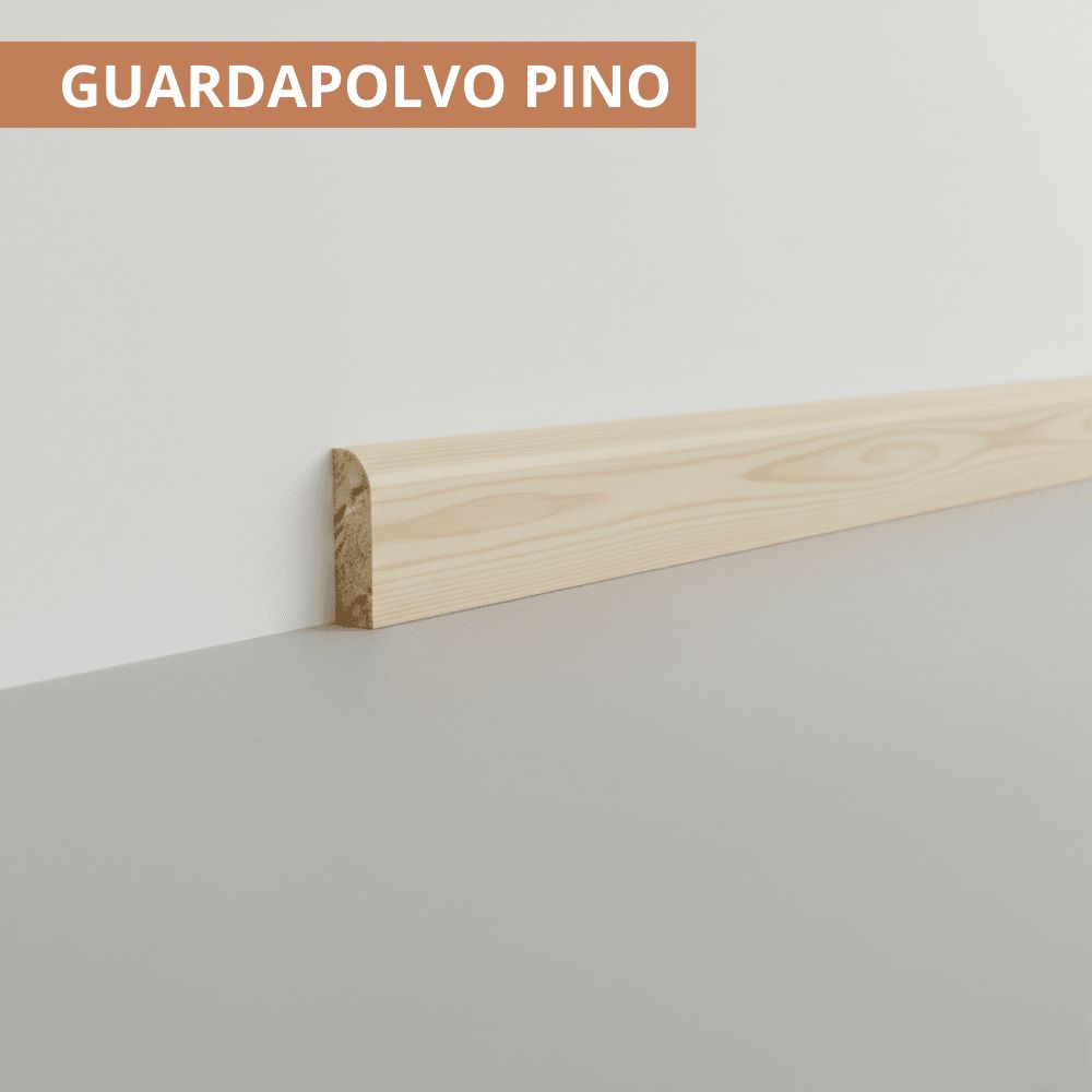 $ 3.990  TIRA GUARDAPOLVO MADERA  7 MM X 1.4 CMS  X 3.0 MT PINO