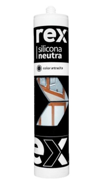 $ 4.990  CARTUCHO SILICONA REX 300 ML COLOR ANTRACITA