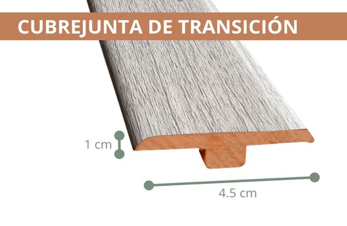 $ 9.990 TIRA   CUBREJUNTA DE TRANSICION  1X4.5X240 CMS FOLIO FRESNO