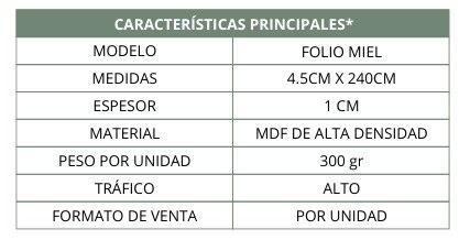 $ 9.990 TIRA   CUBREJUNTA DE TRANSICION  1X4.5X240 CMS FOLIO GRIS
