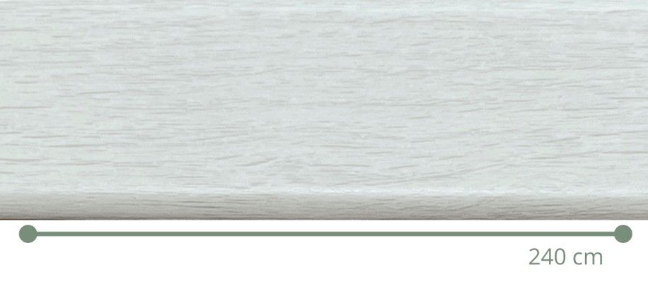 $ 9.990 TIRA   CUBREJUNTA DE TRANSICION  1X4.5X240 CMS FOLIO  BLANCO