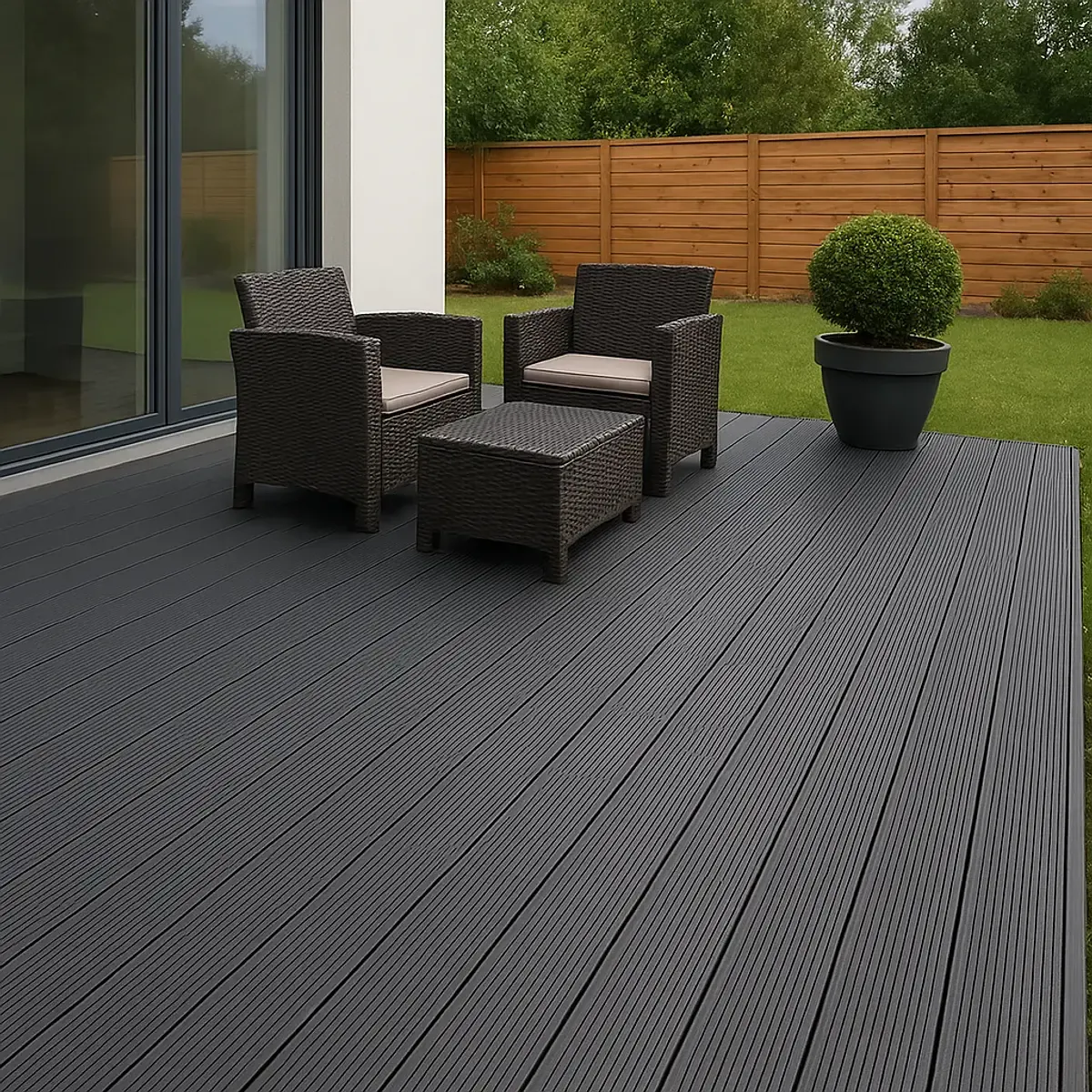 $ 18.990  TIRA DECK GRIS BICOLOR  MIDE 15X290 CM ,   RINDE: 0.435 MT2