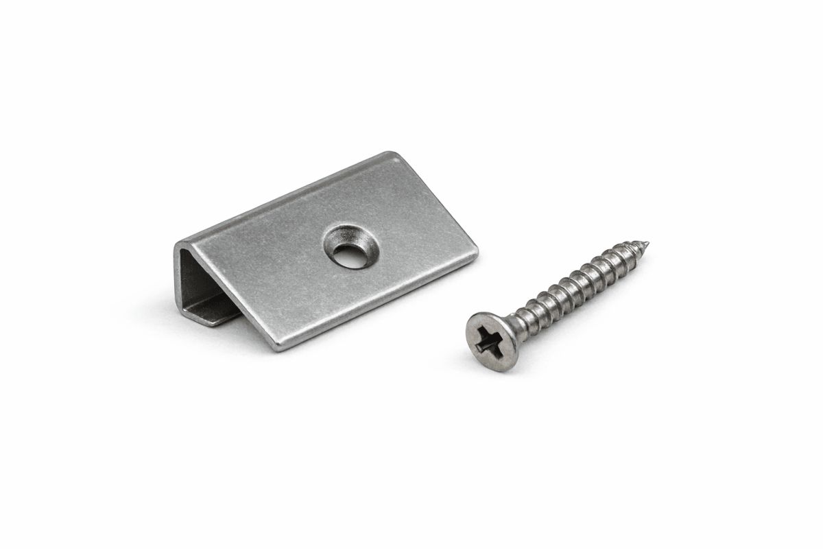 $ 150 CLIP ENGANCHE METALICO CON TORNILLO