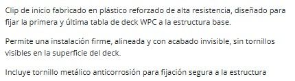 $ 150 CLIP DE INICIO CON TORNILLO
