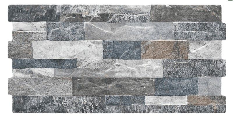 $ 17.990 M2 FACHALETA GRES SENDA AZUL MATE 25X50 CMS  CAJA 1,50 M2